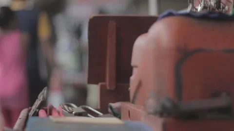 A Locksmith Working at His Stall in Sta. Mesa Manila Stock Footage 230088641
