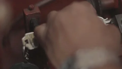 A Locksmith Working at His Stall in Sta. Mesa Manila Stock Footage 230088789