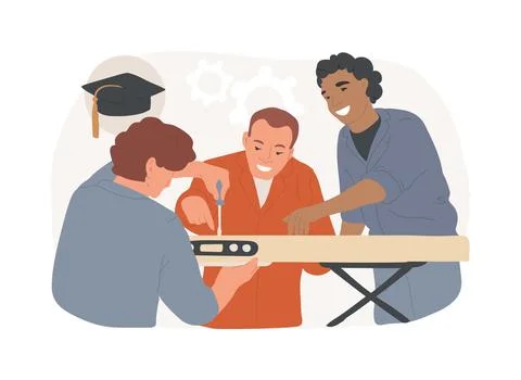 Locksmithing isolated cartoon vector illustrations. Stock Illustration
