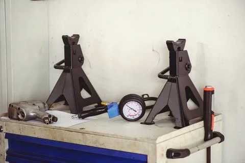 Locksmith's box with keys and tools for the repair of mechanical equipment. Stock Photos