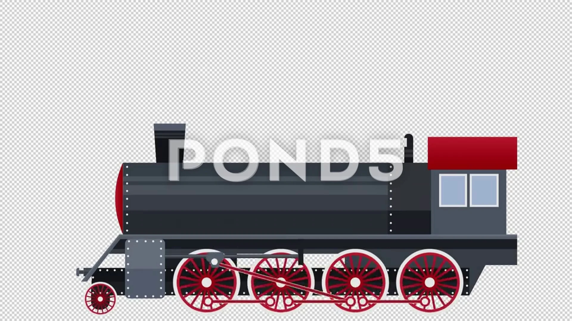 Locomotive. Animation train, cartoon | Stock Video | Pond5