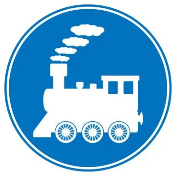 Locomotive button Illustrazione stock