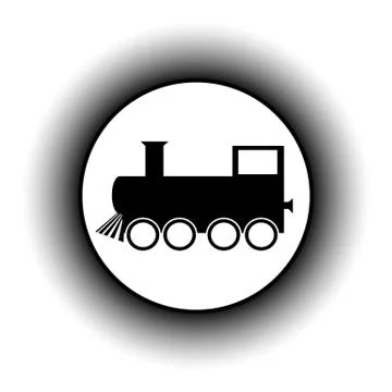 Locomotive button. Stock Illustration