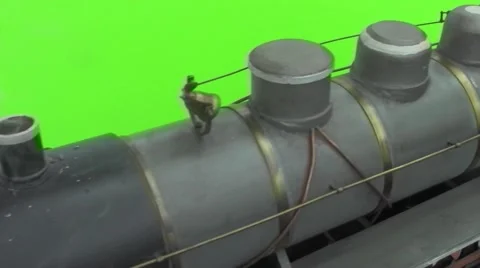 Locomotive in chromakey to insert the background image 스톡 동영상 40818168