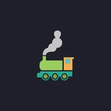 Locomotive computer symbol Stock Illustration