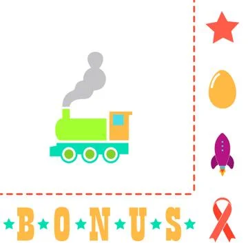 Locomotive computer symbol Stock Illustration