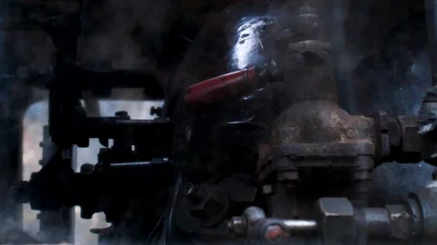 Locomotive engine in process Vídeo Stock 124077615