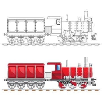 Locomotive. Stock Illustration