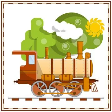 Locomotive. イラスト素材