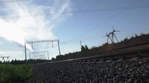 Locomotive in motion Stock Footage 22759695