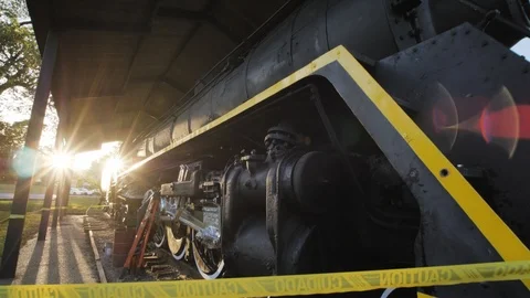 Locomotive Train Engine 576 Restored and Recommissioned in Nashville Stock Footage 87962878