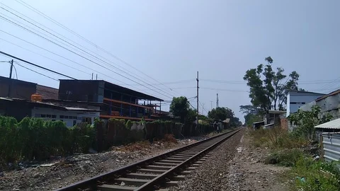 Locomotive train passing by Stock Footage 115063248