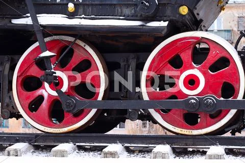 Locomotive wheel Stock Photos