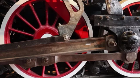 Locomotive wheels Stock Footage 269146244