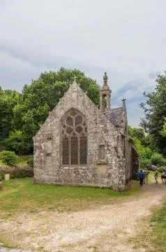 Locronan, France. Chapel of Our Lady of the Annunciation, 1439 Stock Photos