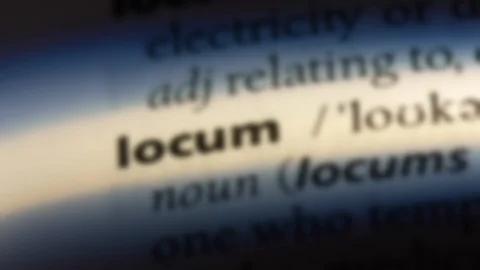 Locum word in a dictionary. Stock Footage 99562815