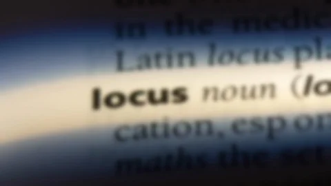 Locus word in a dictionary. Stock Footage 99562817