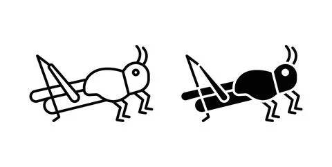Locust icon Illustration designs pack for Web Stock Illustration