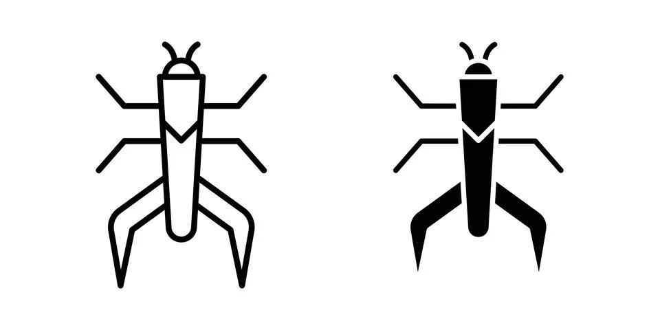 Locust icon vector, symbol, logo illustrations Stock Illustration