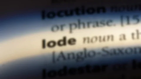 Lode word in a dictionary. Stock Footage 99562830
