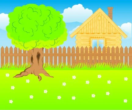 Lodge on nature Stock Illustration