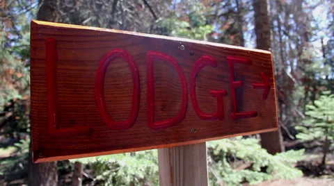 Lodge Sign Stock Footage 41534098