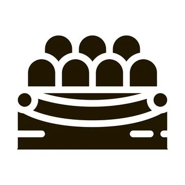 Lodge Spectators Icon Vector Glyph Illustration Illustrazione stock
