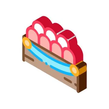 Lodge Spectators Isometric Icon Vector Illustration Stock Illustration