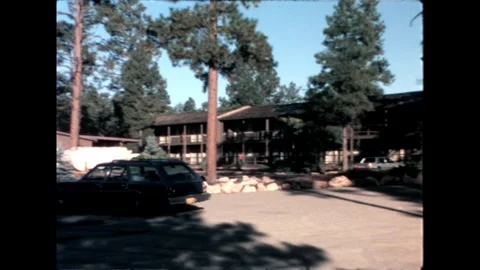 Lodge with Tall Trees Stock Footage 276291368