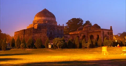 Lodhi Gardens Time Lapse Stock Footage 72996382