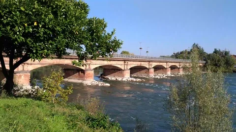 Lodi ponte Adda timelapse Stock Footage 119514361