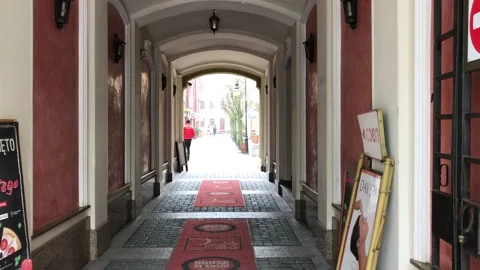 Lodz, Poland, A view of the inside of a building Stock Footage 134339776