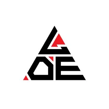 LOE triangle letter logo design with triangle shape. LOE triangle logo desi.. Stock Illustration