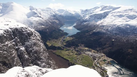 Loen Mountain Area Vídeo Stock 88785264