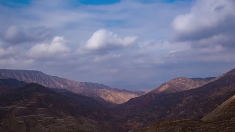 Loess Plateau daytime  Stock Footage 83985569