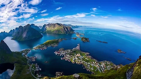 Lofoten archipelago Stock Footage 75200253