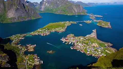 Lofoten archipelago Stock Footage 75200379