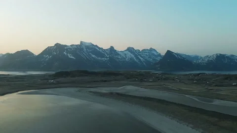 Lofoten beach during sunset Video stock 141748748