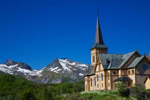 Lofoten cathedral Stock Photos