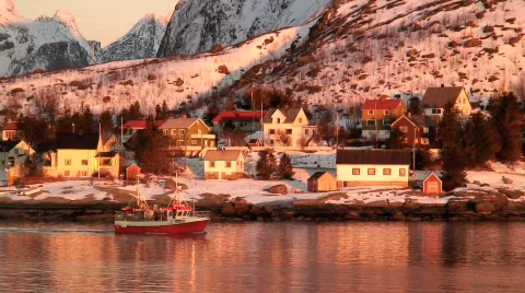 Lofoten Islands Norway Stock Footage