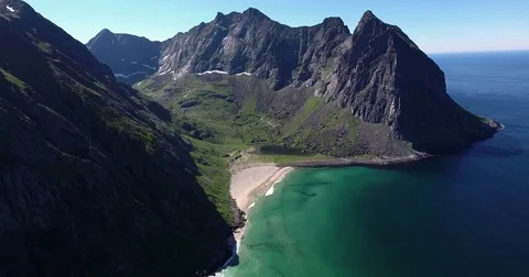 Lofoten Kvalvika Beach Stockbeeldmateriaal 70113864