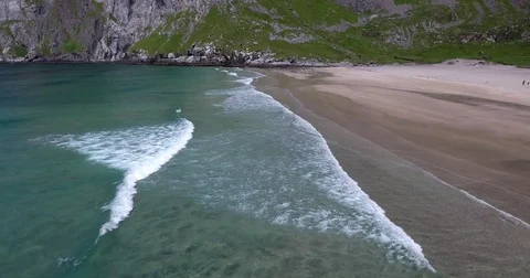 Lofoten Kvalvika Beach Stockbeeldmateriaal 70120404