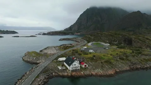 Lofoten landscape in a cloudy day Stock Footage 292445898