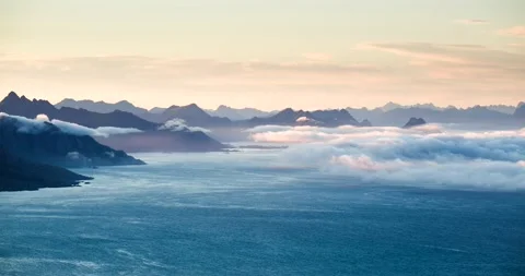 Lofoten, Norway - Clouds Forming Stock-Footage 152833506