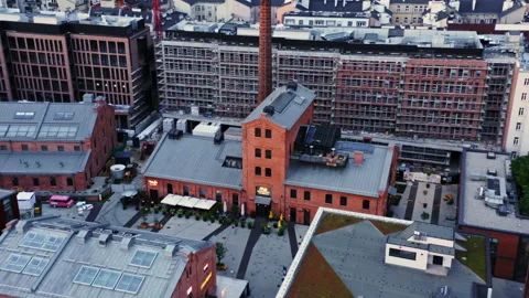 Loft complex Koneser Square in Warsaw, Poland. Modern Polish architecture. Stock-Footage 135324814