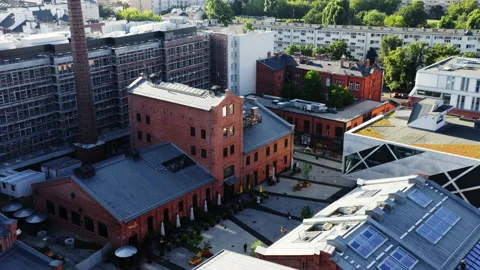 Loft complex Koneser Square in Warsaw, Poland. Modern Polish architecture. Stock-Footage 135324867