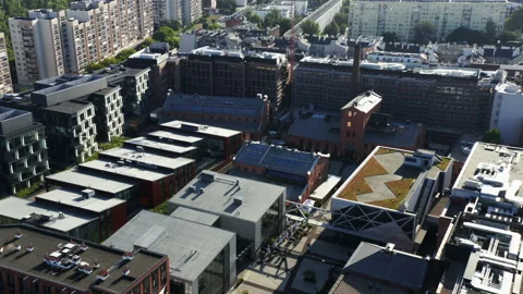 Loft complex Koneser Square in Warsaw, Poland. Modern Polish architecture. Stock-Footage 135325174
