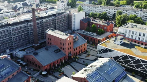 Loft complex Koneser Square in Warsaw, Poland. Modern Polish architecture. Stock-Footage 135325194