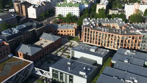 Loft complex Koneser Square in Warsaw, Poland. Modern Polish architecture. Stock-Footage 135325507