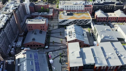 Loft complex Koneser Square in Warsaw, Poland. Modern Polish architecture. Stock Footage 135325635